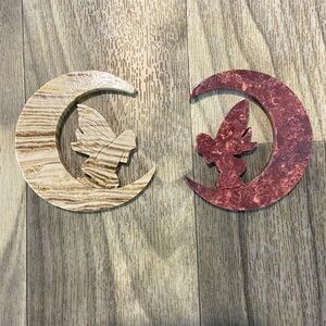 Moon and Fairy Carved Real Stone!